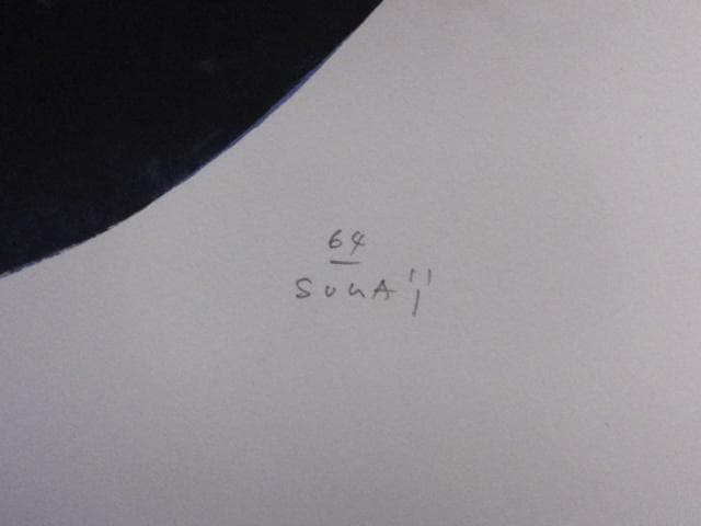 現菅井汲　直筆サイン『MASSE NOIRE　黒のマッス』リトグラフ 1010I