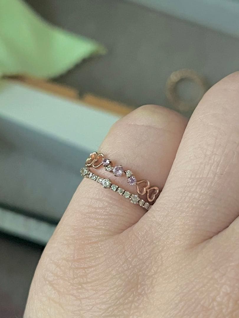 最終K10PGダイヤモンドリング　ハーフエタニティ