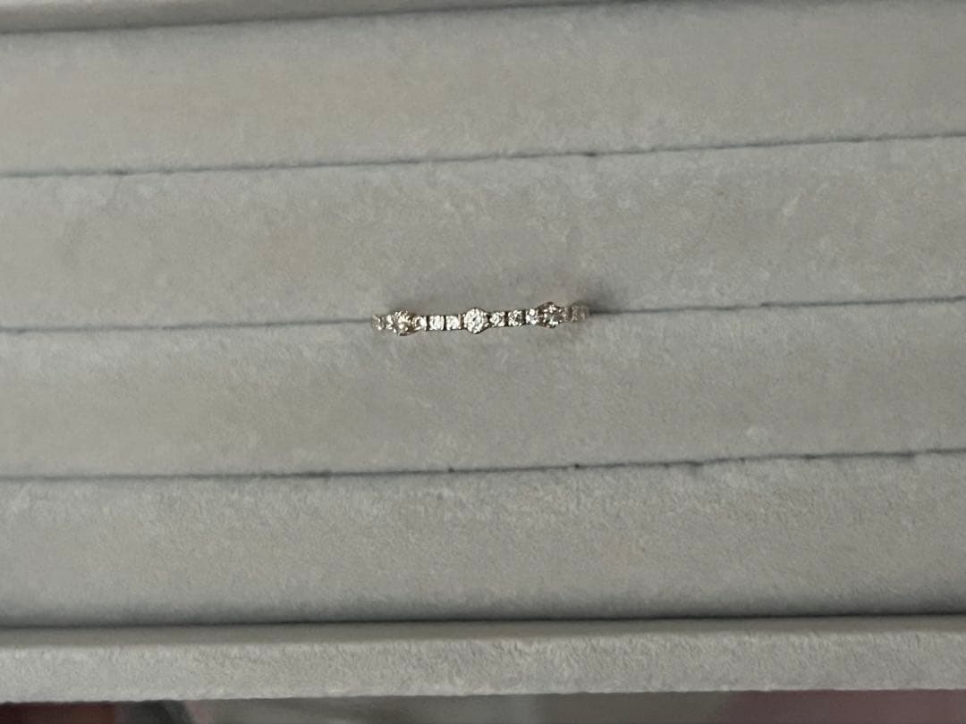 最終K10PGダイヤモンドリング　ハーフエタニティ