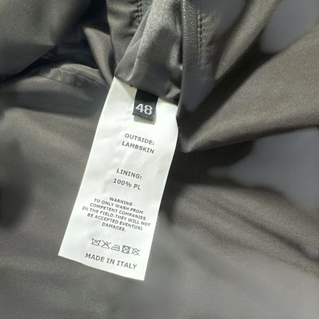 極美品 EMMETI ラムナッパレザー シングルライダースジャケット