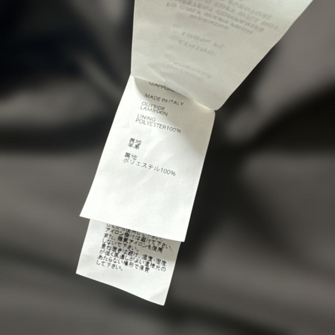 極美品 EMMETI ラムナッパレザー シングルライダースジャケット