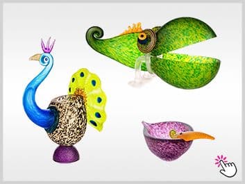 【Borowski Glass Art Studio】ガラス プレート