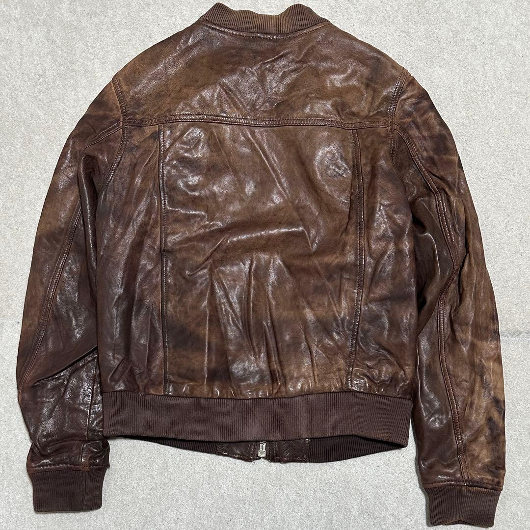 専用★L✨Schott MA-7 MA-1フライトジャケット　ラムレザー　ブラウ