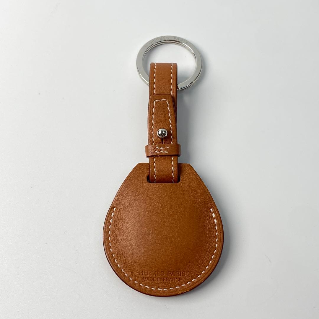 美品 エルメス HERMES AirTag モバイルアクセサリー ブラウン