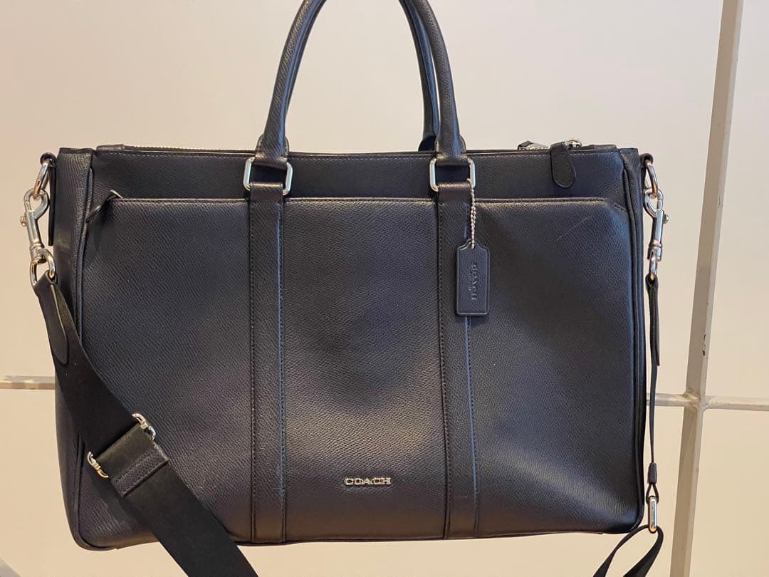 k*9様 COACH ネイビー ビジネスバッグ