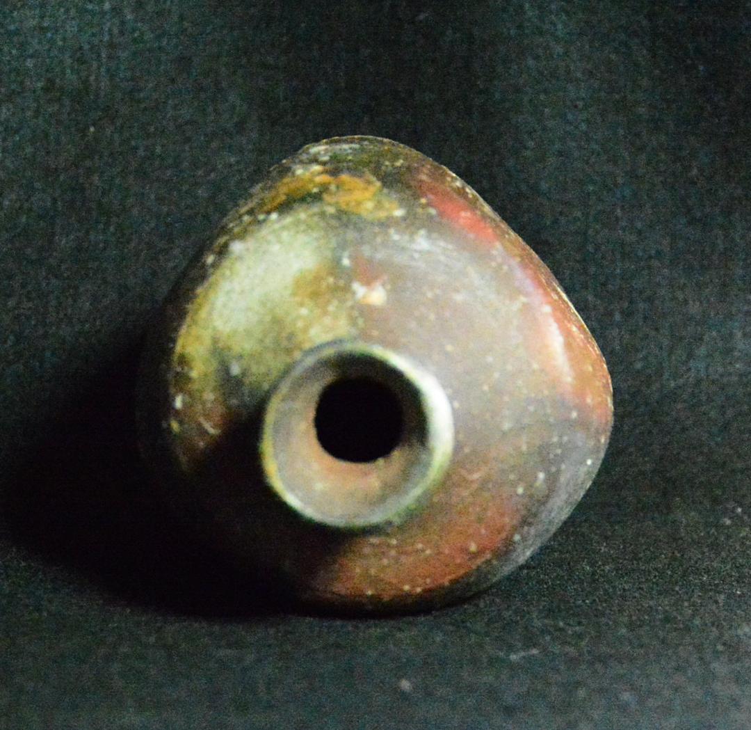 人間国宝　金重陶陽　窯変三角徳利