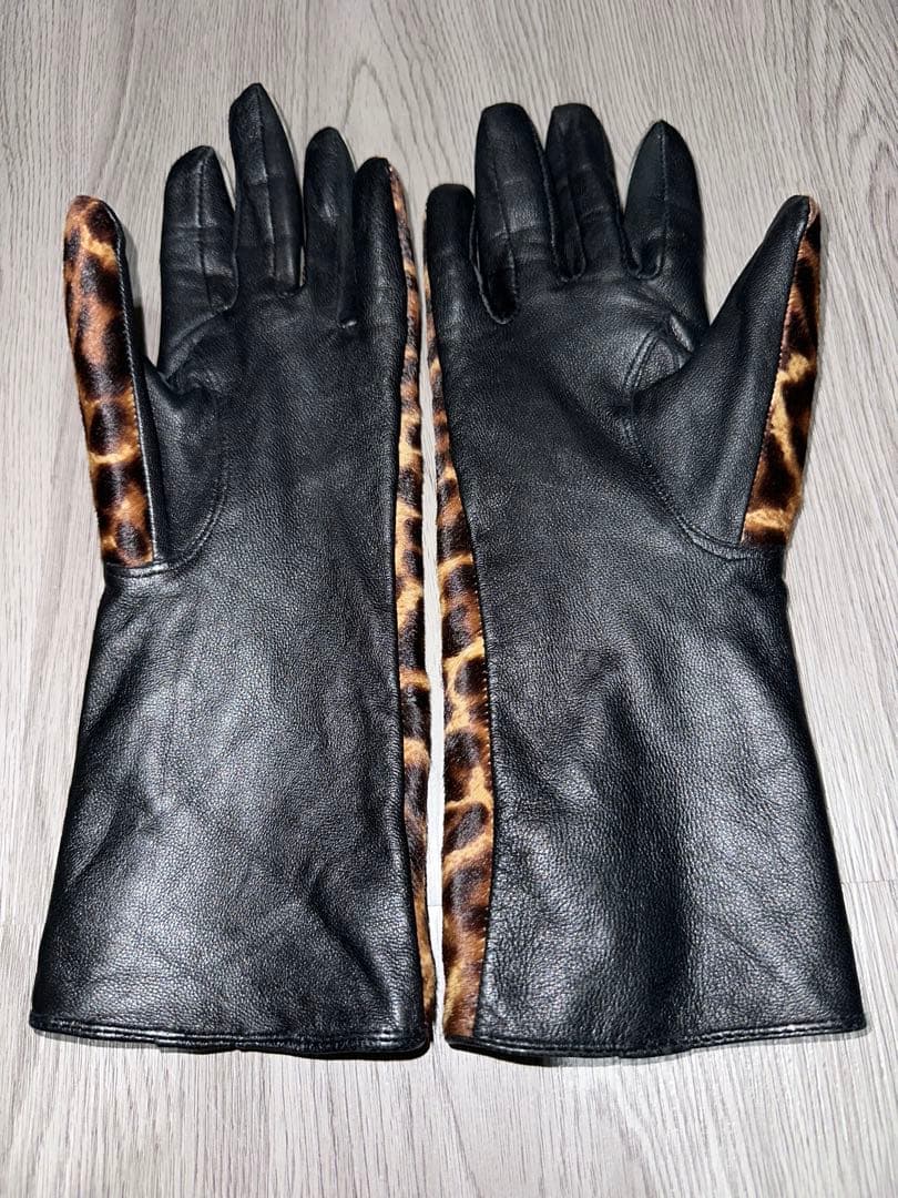 【lamb leather】豹柄ハラコgroove