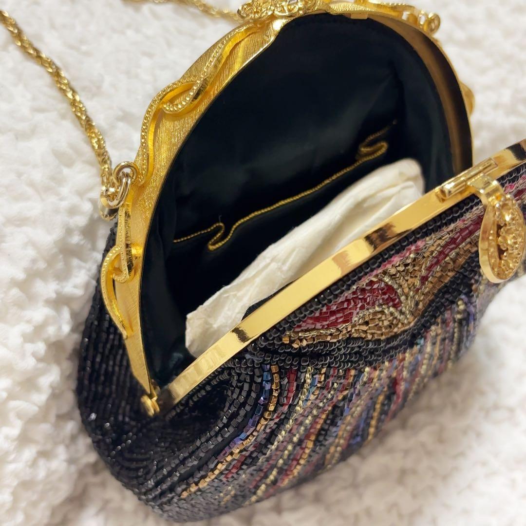 ルミー はしもと ビーズバッグ 和装 マルチカラー パーティバッグ ヴィンテージ