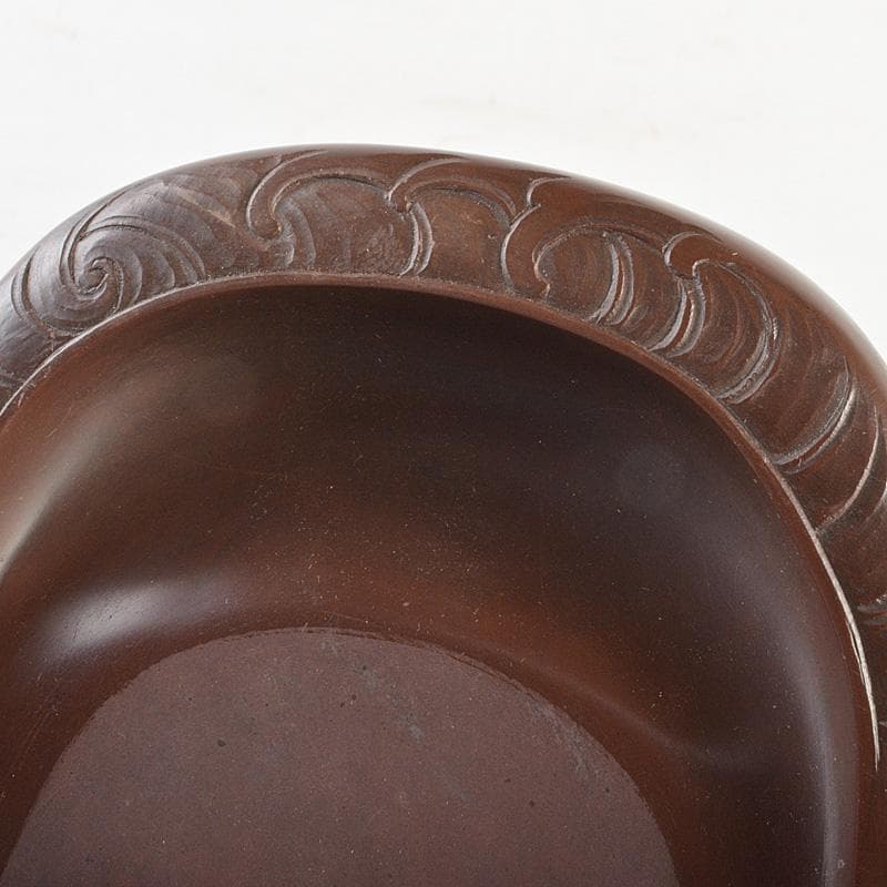 書道具　二代目　相馬羊堂作　紅渓石硯　C　6296