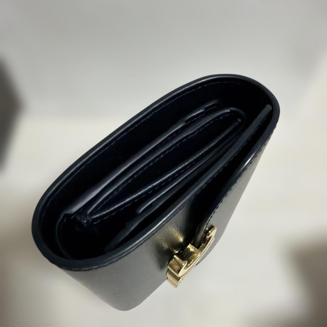 セリーヌ　スモール フラップウォレット トリオンフ / シャイニーカーフスキン