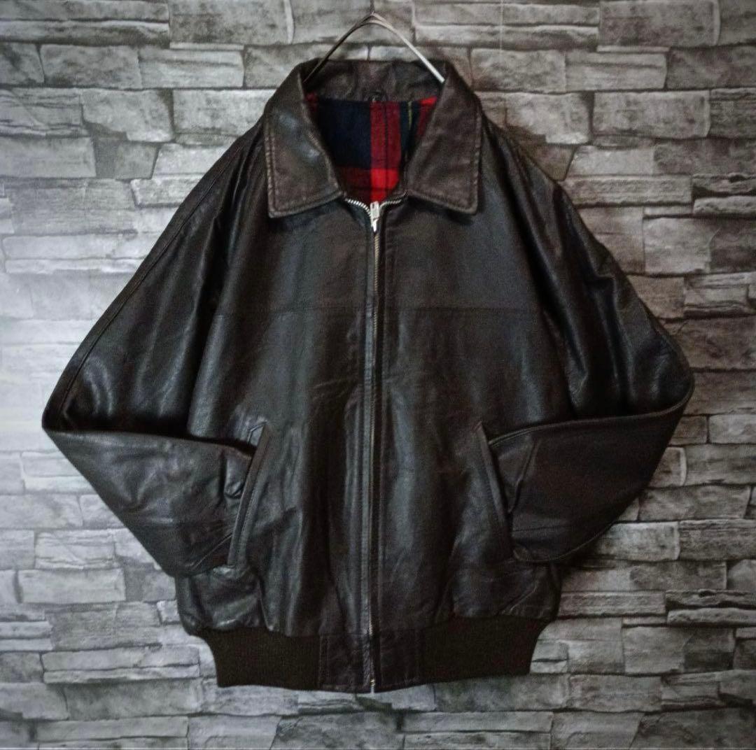 デッドストック★昭和レトロな革ジャン リアルレザージャケット 当時物