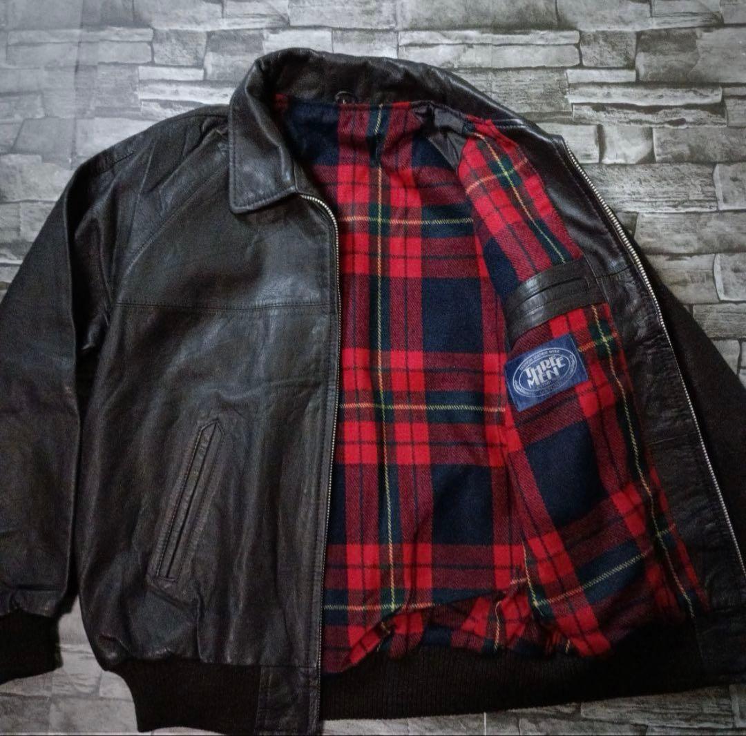 デッドストック★昭和レトロな革ジャン リアルレザージャケット 当時物