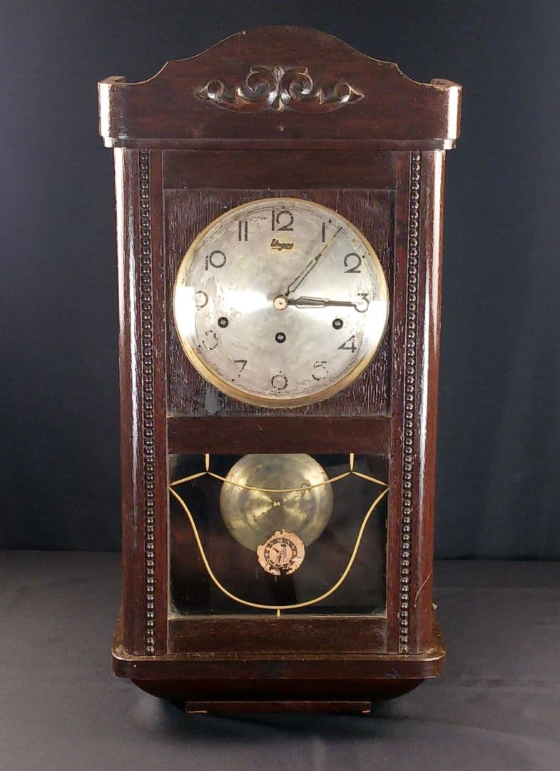 アンティーク 柱時計 壁掛け時計 振り子 ゼンマイ式