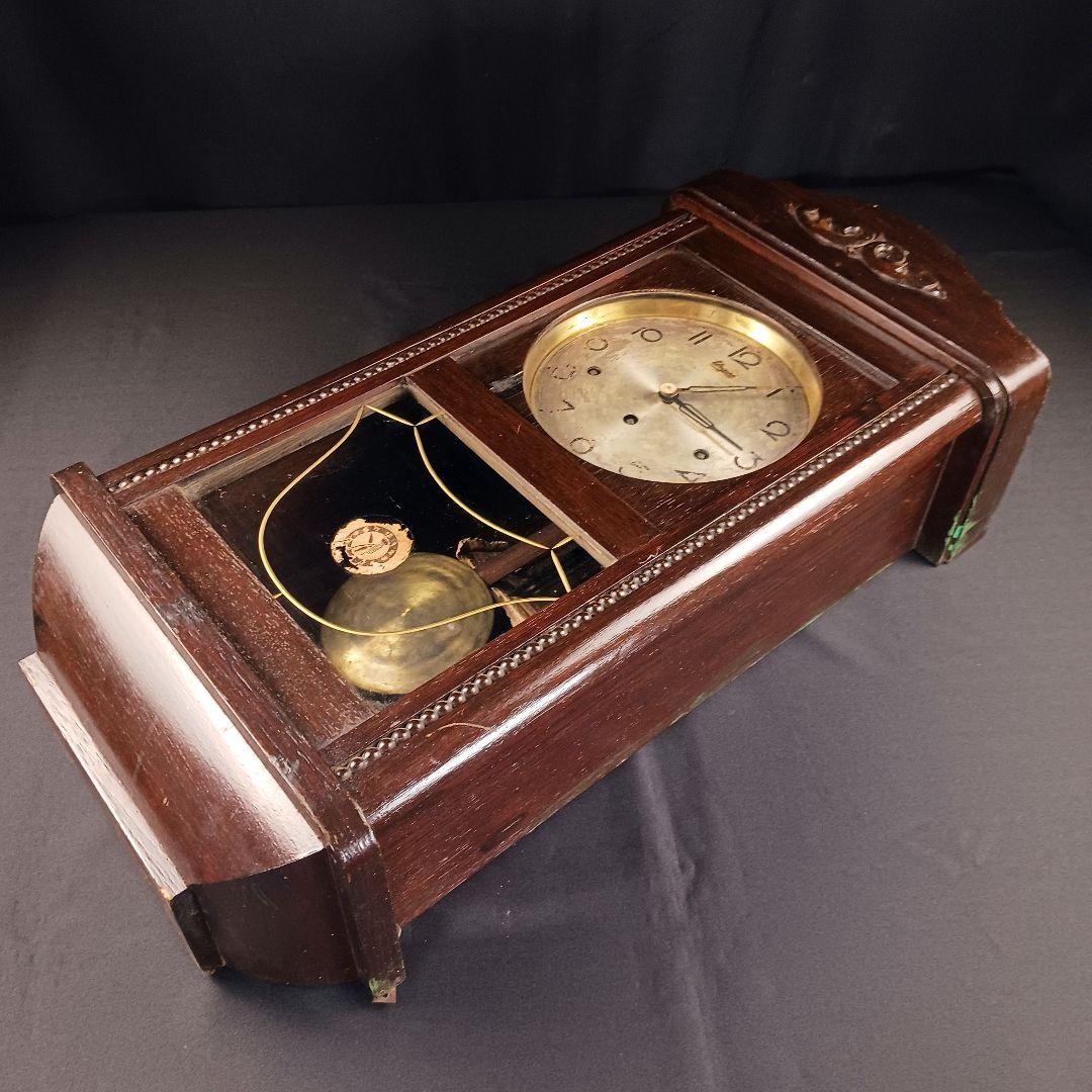 アンティーク 柱時計 壁掛け時計 振り子 ゼンマイ式