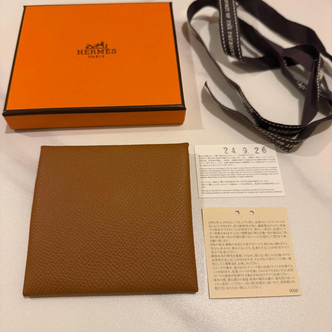 【新品未使用】HERMES エルメス バスティア ケース ゴールド