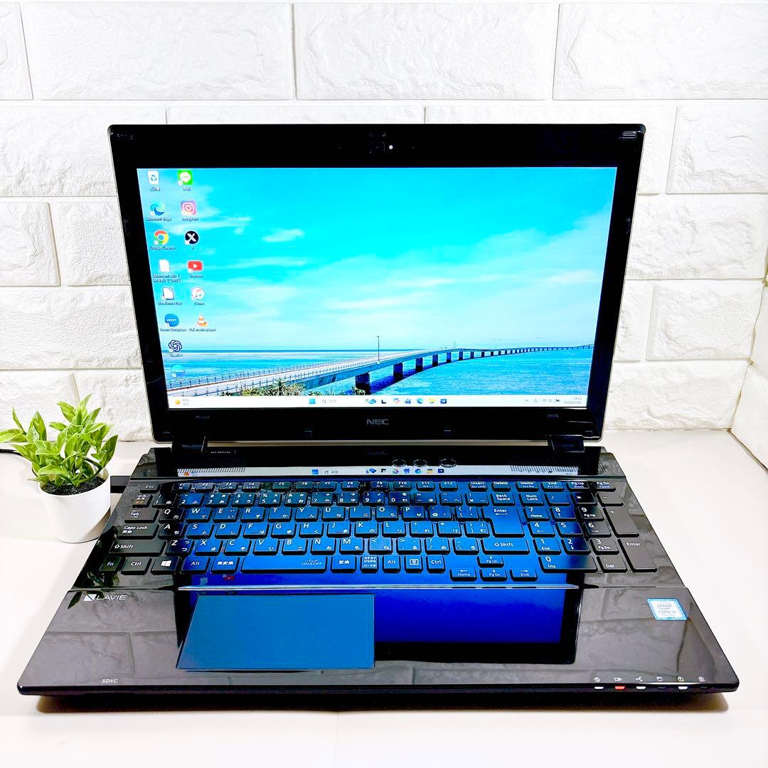 快適動作SSD✨メモリ8GB フルHD 第7世代 カメラ ノートパソコン NEC