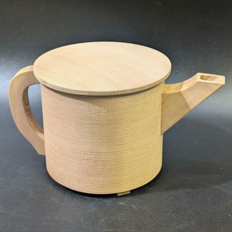 あい 未使用 茶道具 曲水次 水注 曲片口水次 木工芸 紙箱 曲げわっぱ