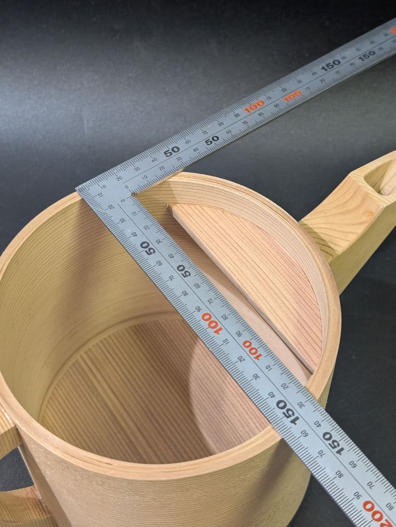 あい 未使用 茶道具 曲水次 水注 曲片口水次 木工芸 紙箱 曲げわっぱ