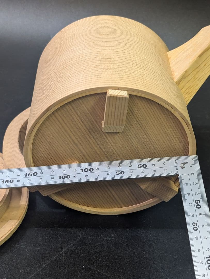 あい 未使用 茶道具 曲水次 水注 曲片口水次 木工芸 紙箱 曲げわっぱ