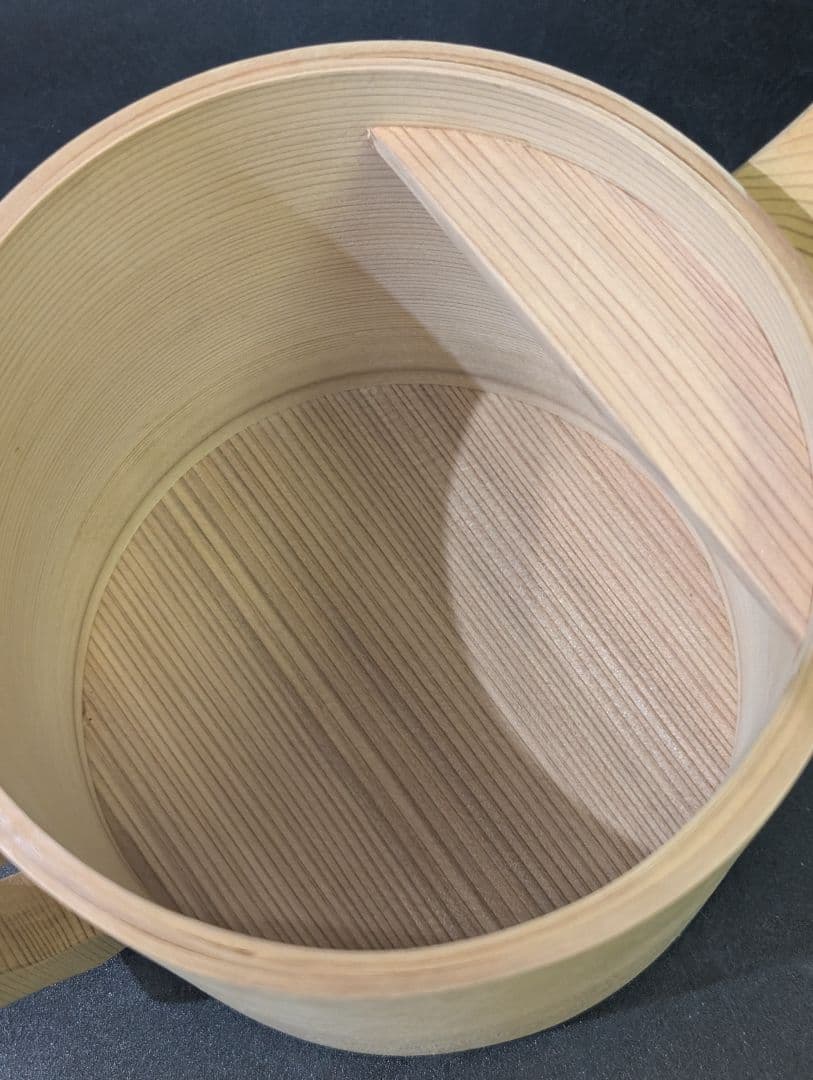 あい 未使用 茶道具 曲水次 水注 曲片口水次 木工芸 紙箱 曲げわっぱ