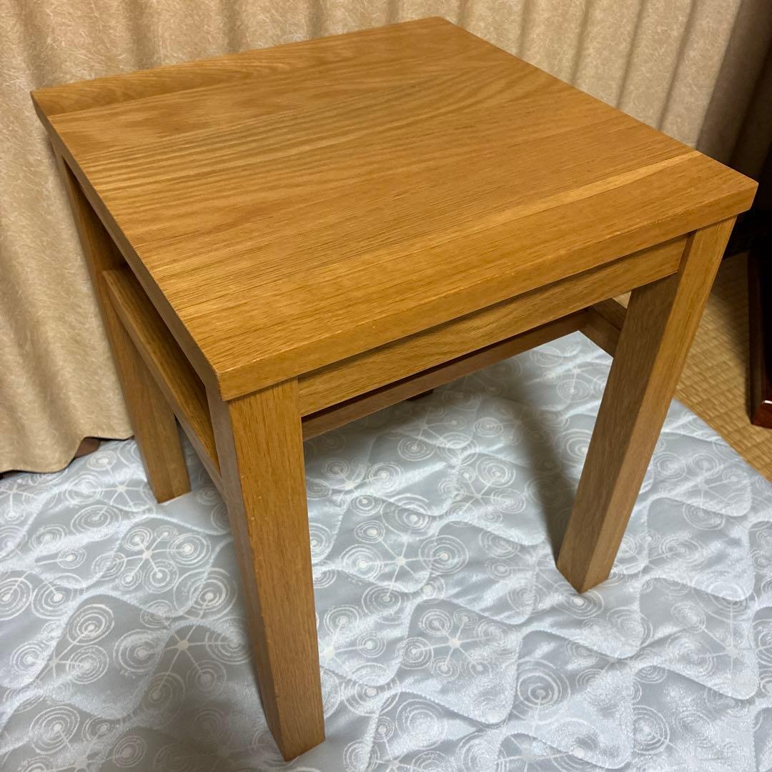 無印良品 オーク無垢材 サイドテーブル ベンチ スツール 椅子 チェア 台