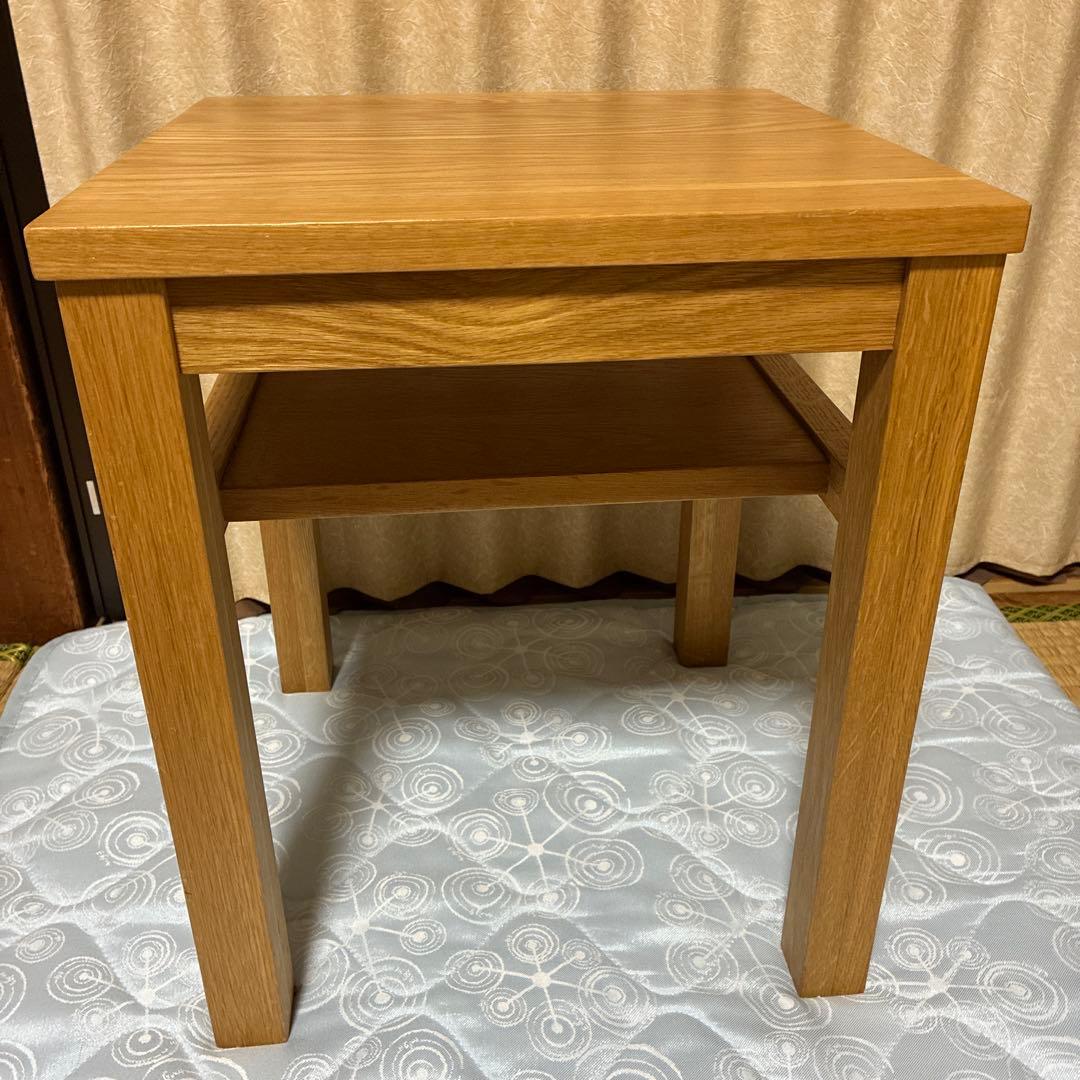 無印良品 オーク無垢材 サイドテーブル ベンチ スツール 椅子 チェア 台