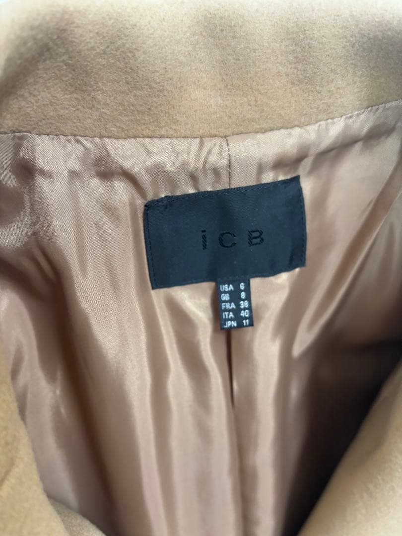 【未使用・美品】ICBチェスターコート(11号・キャメル)