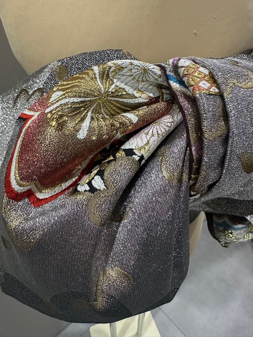 正絹　作り帯　二部式　振袖用