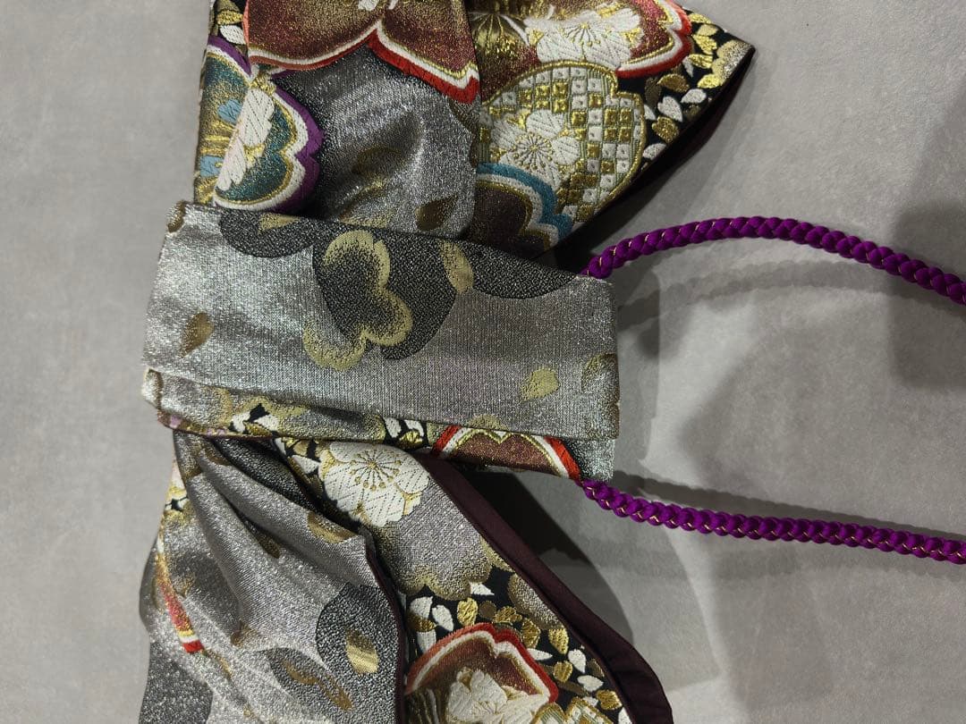 正絹　作り帯　二部式　振袖用