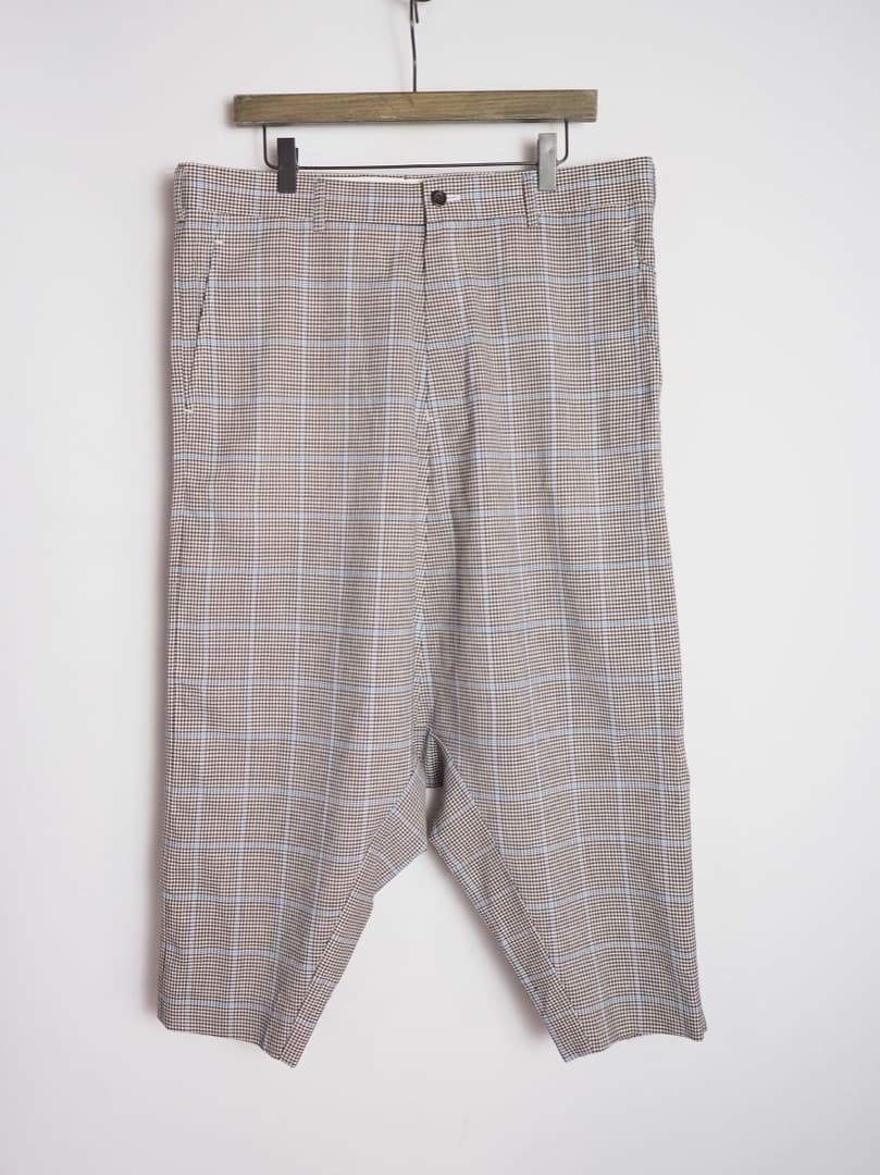 美品 コムデギャルソン オム プリュス チェック サルエル パンツ 209P▲