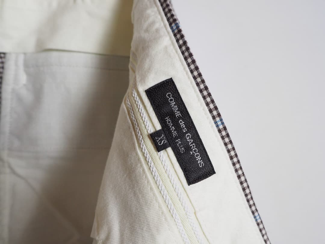 美品 コムデギャルソン オム プリュス チェック サルエル パンツ 209P▲