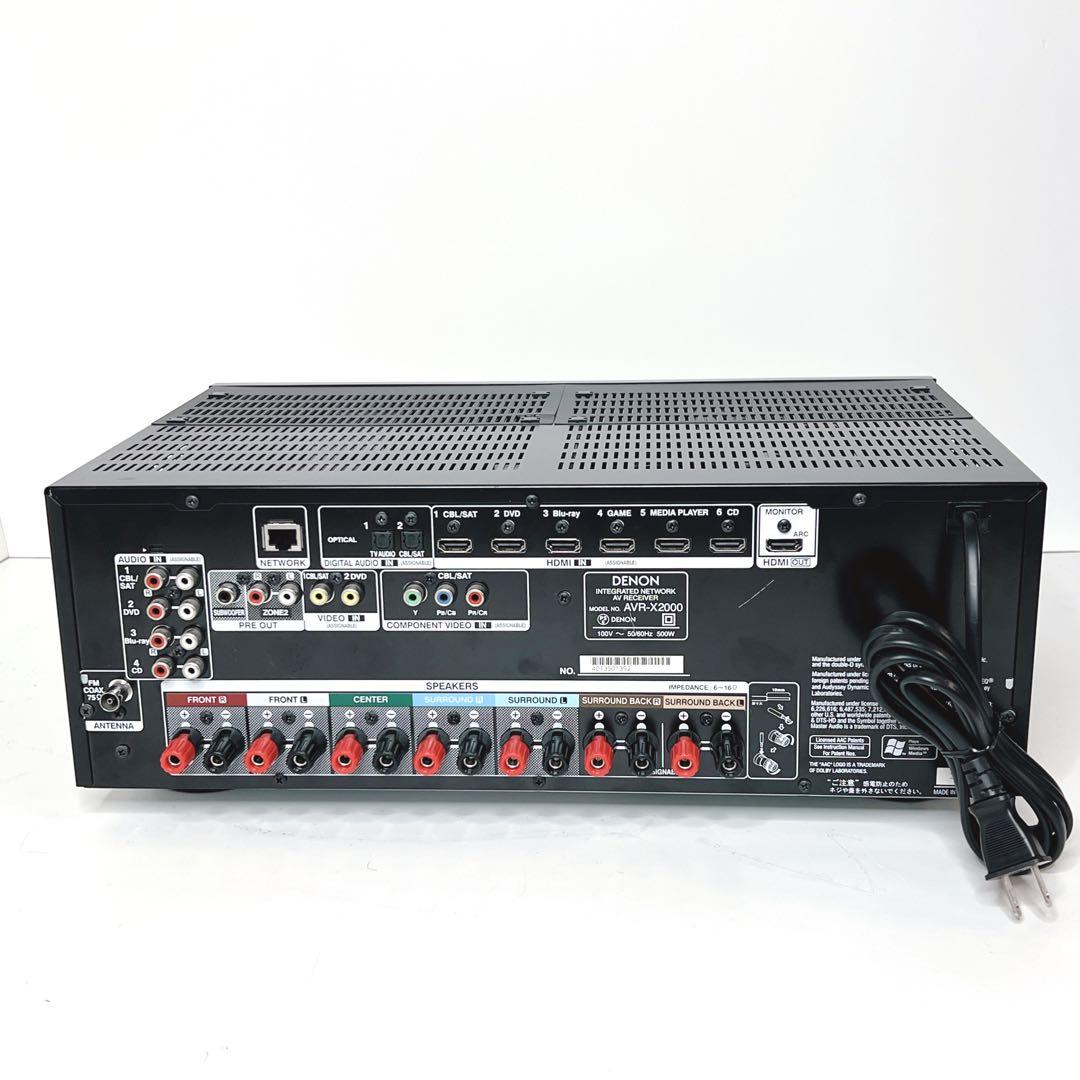 【美品・動作品】 DENON AVR-X2000 AVアンプ7.1ch