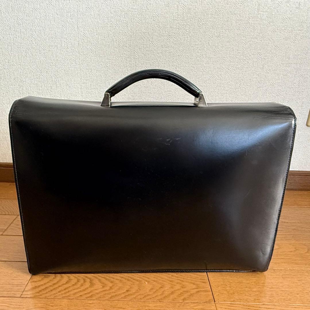 【美品】ロエベ　アナグラム　ディプロマティコ　ビジネスバッグ　ロゴ型押し　レザー