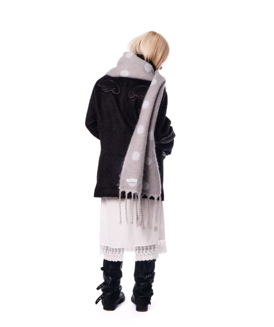 Smyeon スミョン マフラー グレー ドット