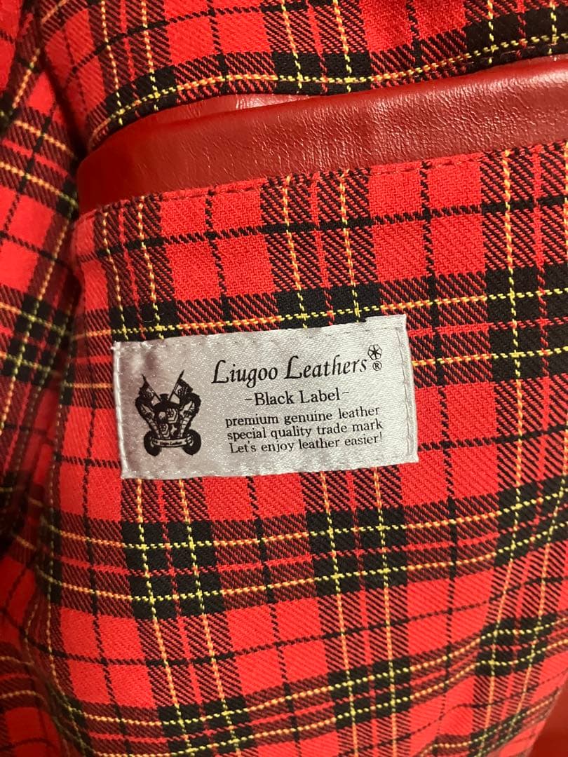 ロンジャン ライダース Liugoo Leathers ホースハイド 馬革レッド