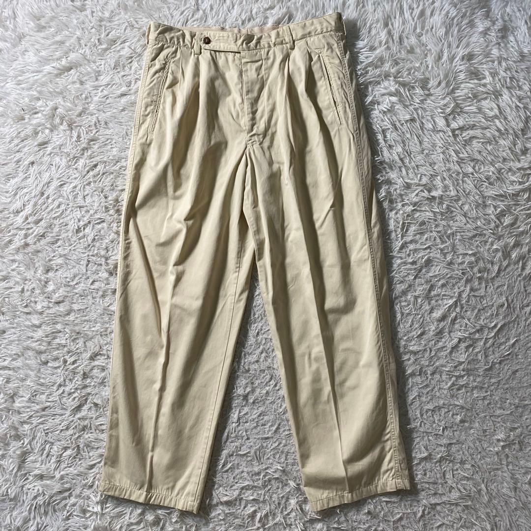 美品】ジョルジオアルマーニ　チノパン　80s〜90s　ヴィンテージ　ワイド　50