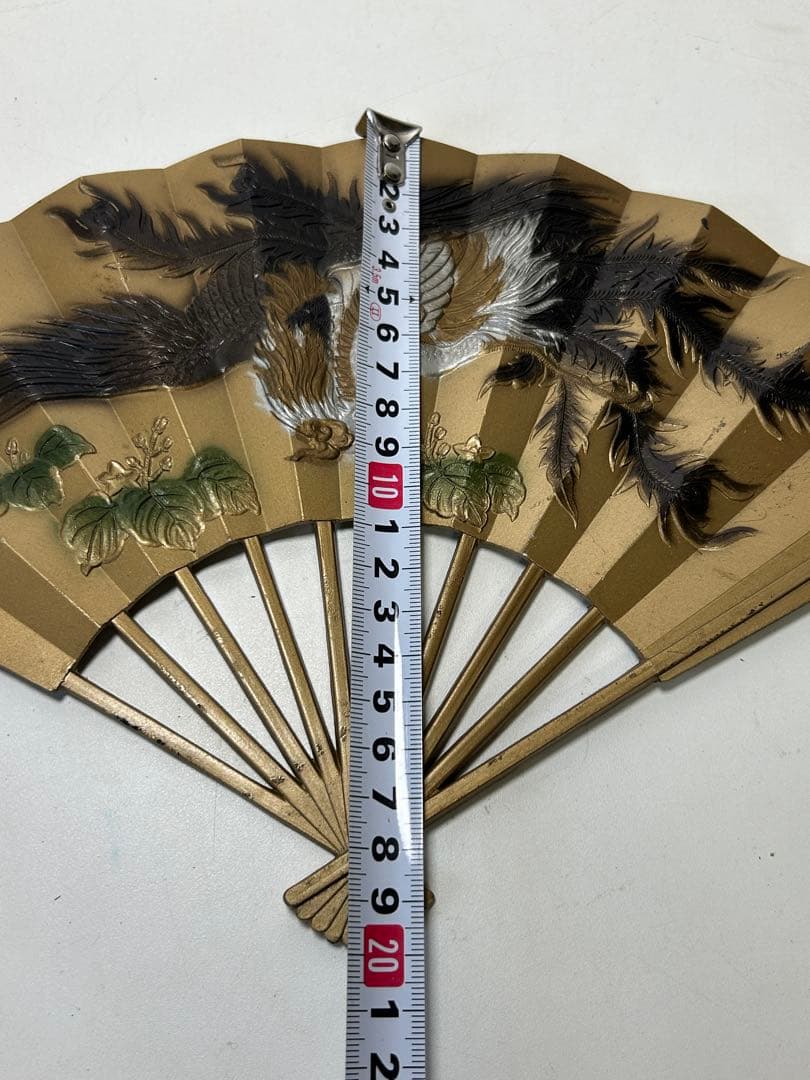 東芝エレクトロニクス 記念金属扇 鳳凰 昭和レトロ 工芸品 飾り扇 骨董品