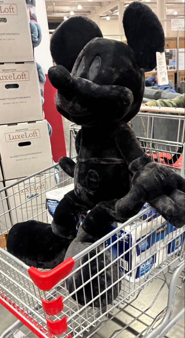 黒いミッキーマウスぬいぐるみ 100cm コストコ