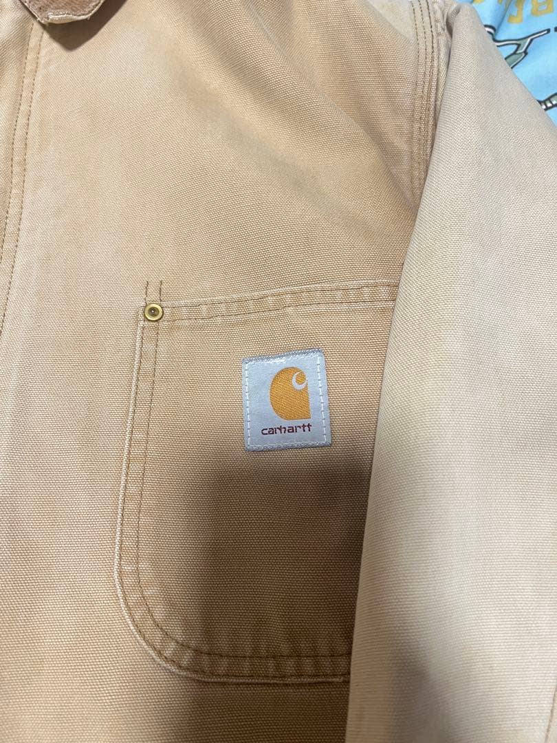 3日限定セール希少モデルCarhartt ベージュ ミシガンチョアコート ジップ