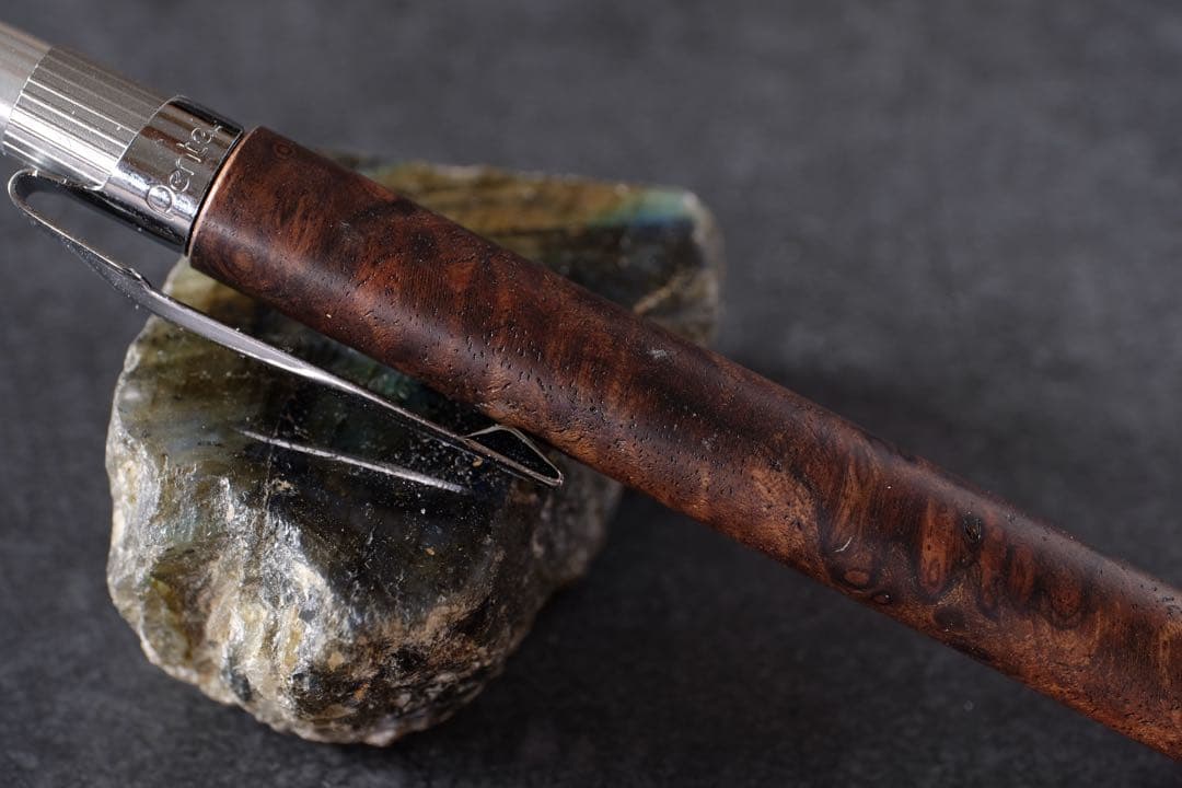 PG5木軸カスタム0180　高村杢工房 製図用シャーペン　クラロウォルナット瘤