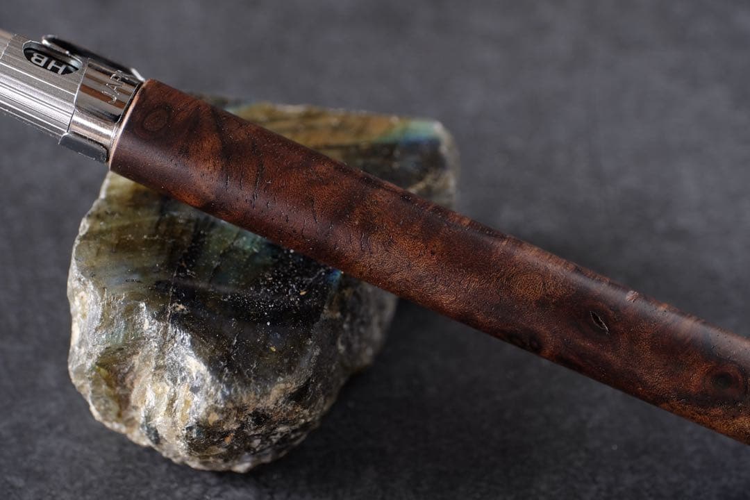 PG5木軸カスタム0180　高村杢工房 製図用シャーペン　クラロウォルナット瘤