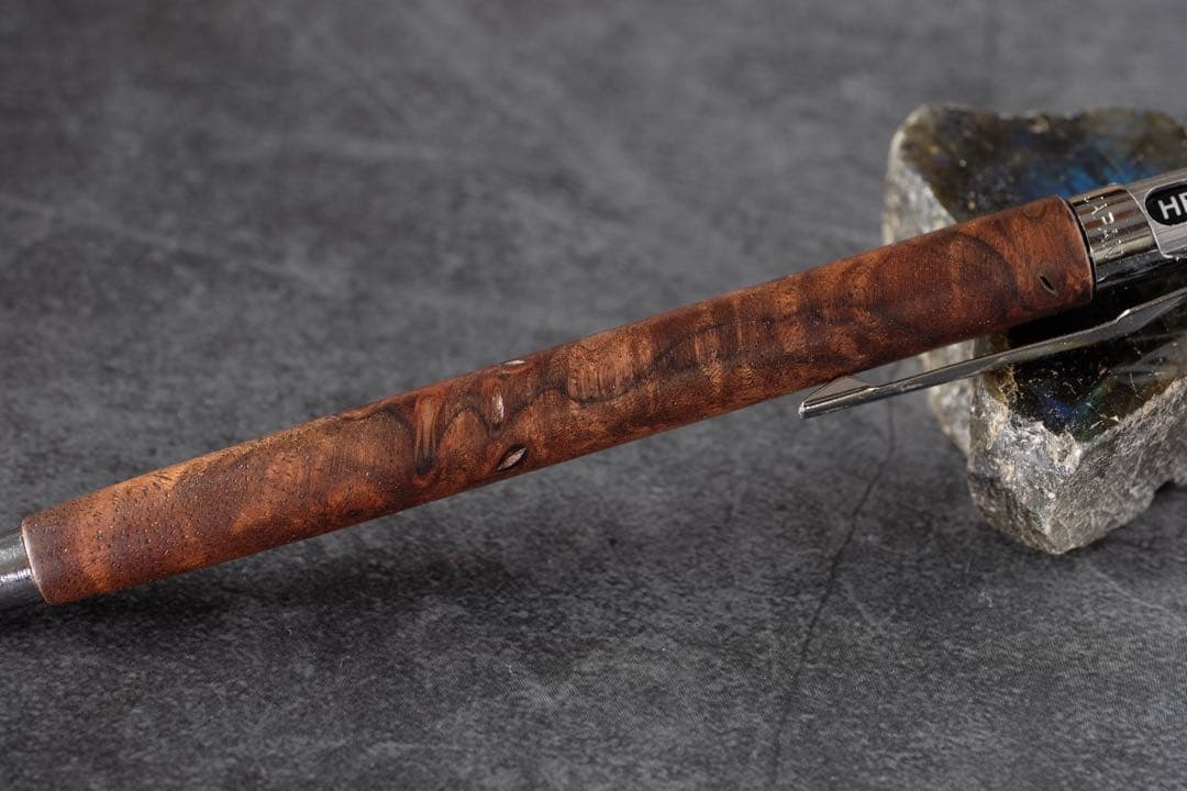 PG5木軸カスタム0180　高村杢工房 製図用シャーペン　クラロウォルナット瘤