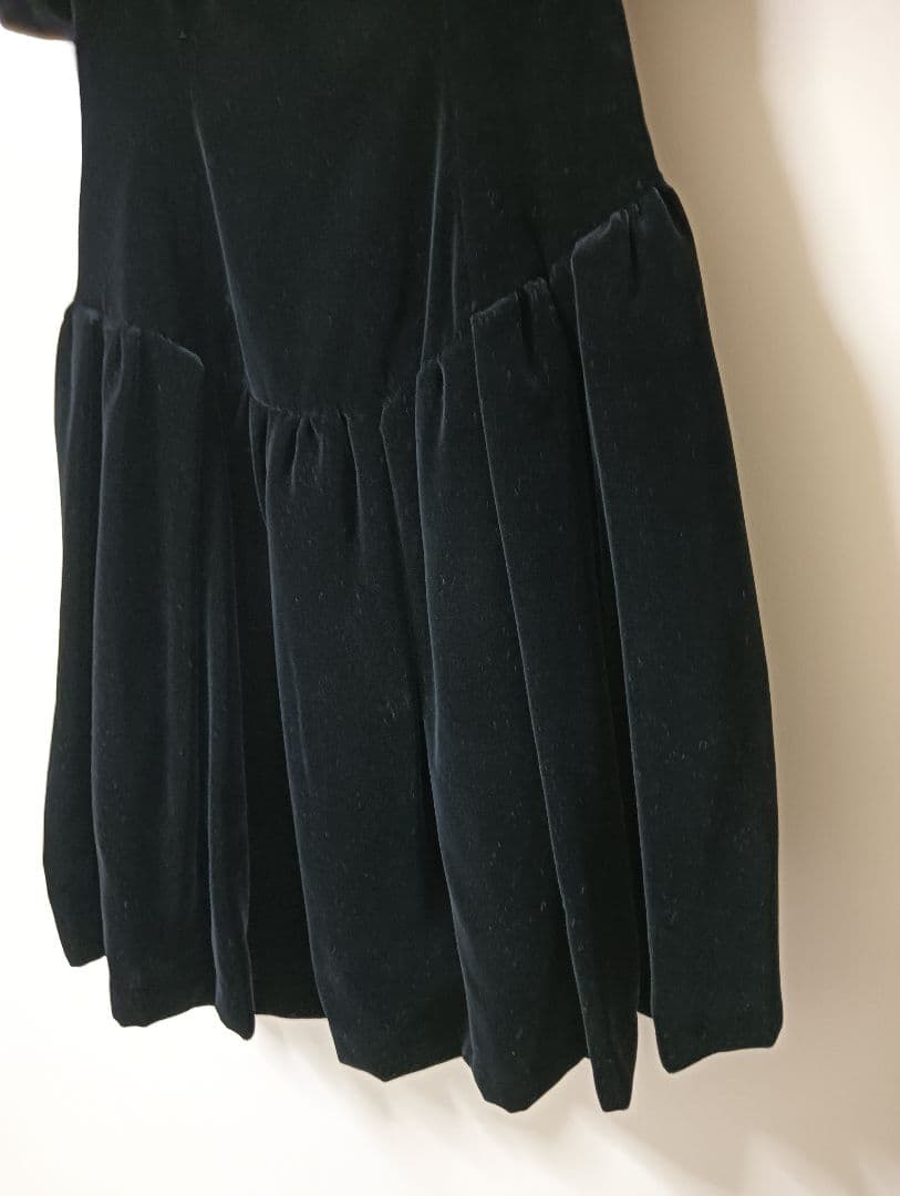 みか！パーティードレス ブラック ワンピース　ベッチン　ベロア　ベルベット