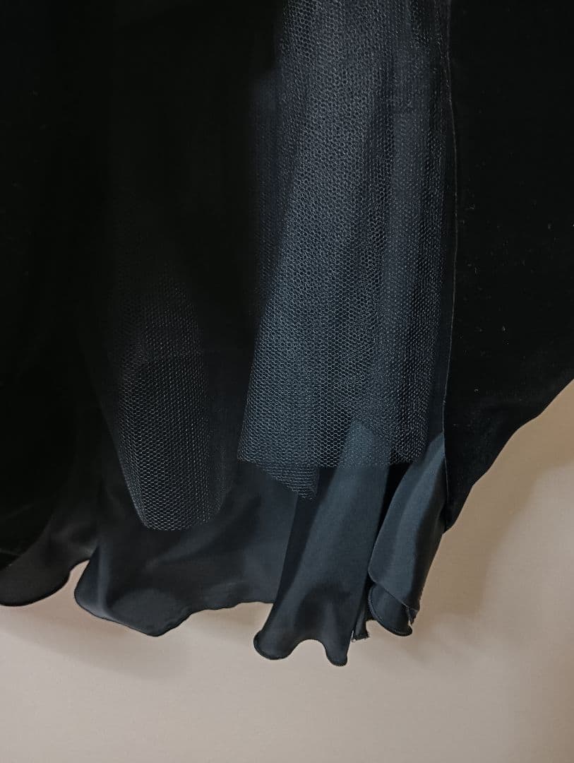 みか！パーティードレス ブラック ワンピース　ベッチン　ベロア　ベルベット