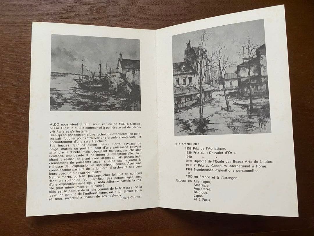 【真作】アルドー ALDO 油彩 3号 縦 街角風景 #22896