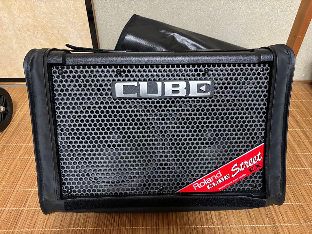 【路上ライブセット】Roland アンプ、マイク、譜面台、キャリーカート