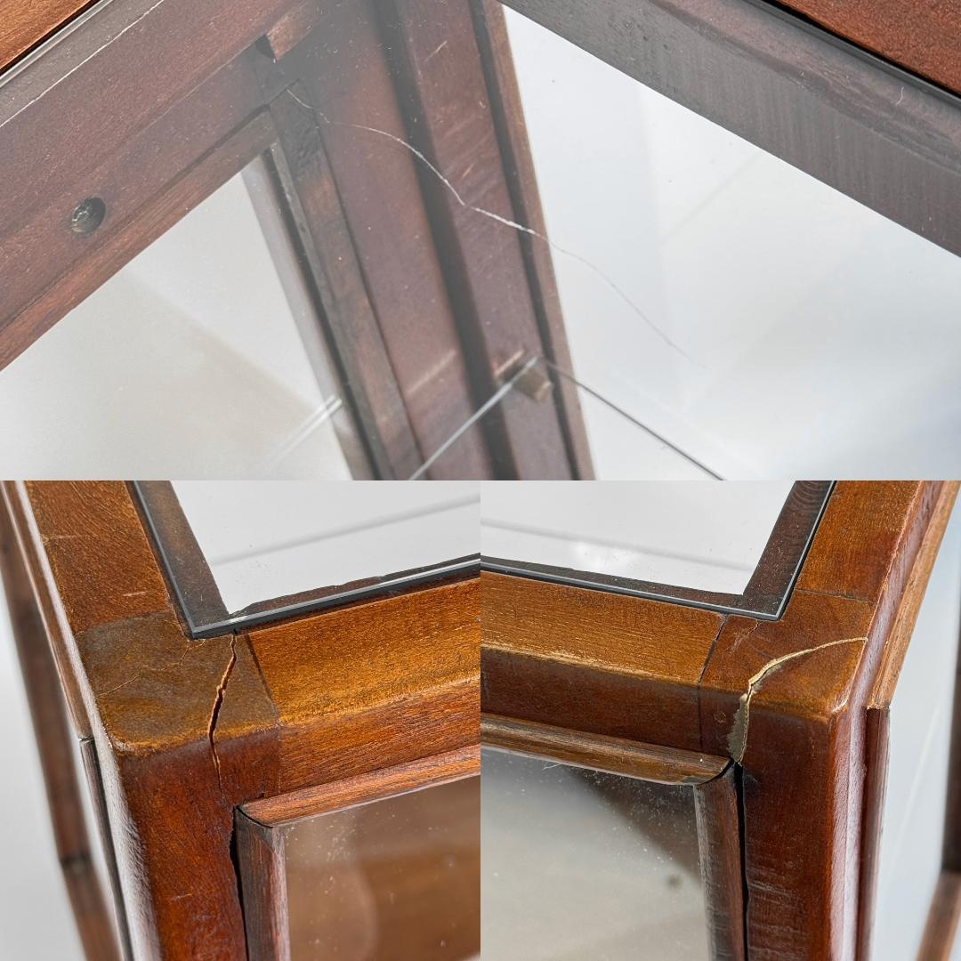 ビンテージ　昭和期の古いショーケース　ガラスケース　一点物　幅60cm