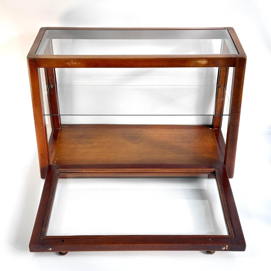 ビンテージ　昭和期の古いショーケース　ガラスケース　一点物　幅60cm