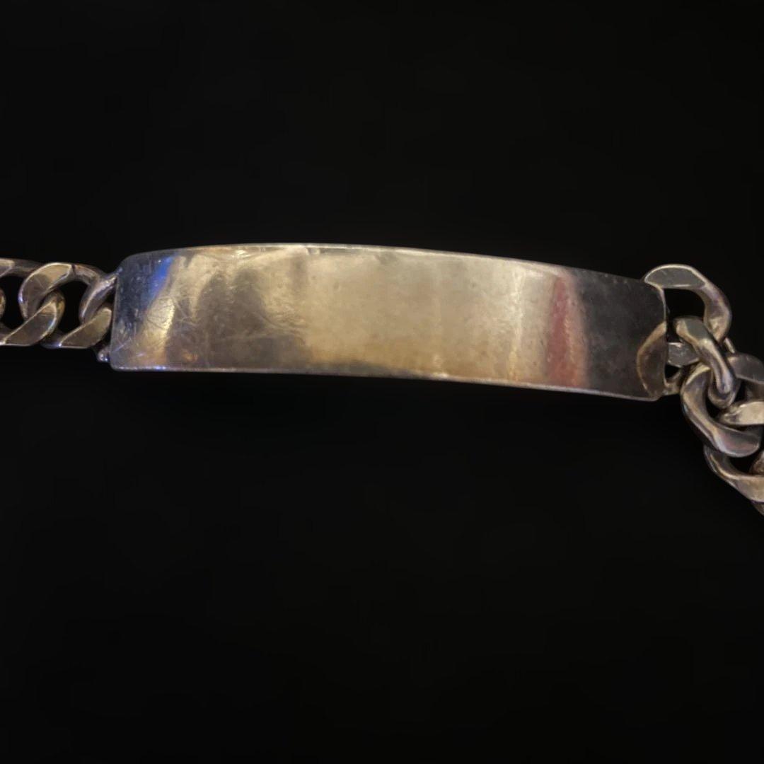 ヴィンテージ IDブレスレット925スターリングシルバーjantiques