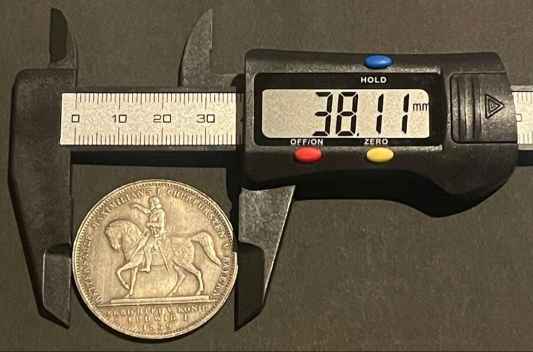 1839年 バイエルン王国 銀貨 ルートヴィヒ1世 騎馬像 大型